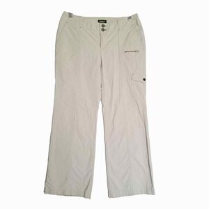 Eddie Bauer Cargo Pants Womens 10P Beige Khaki Ripstop Utility Mid Rise‎ Casual